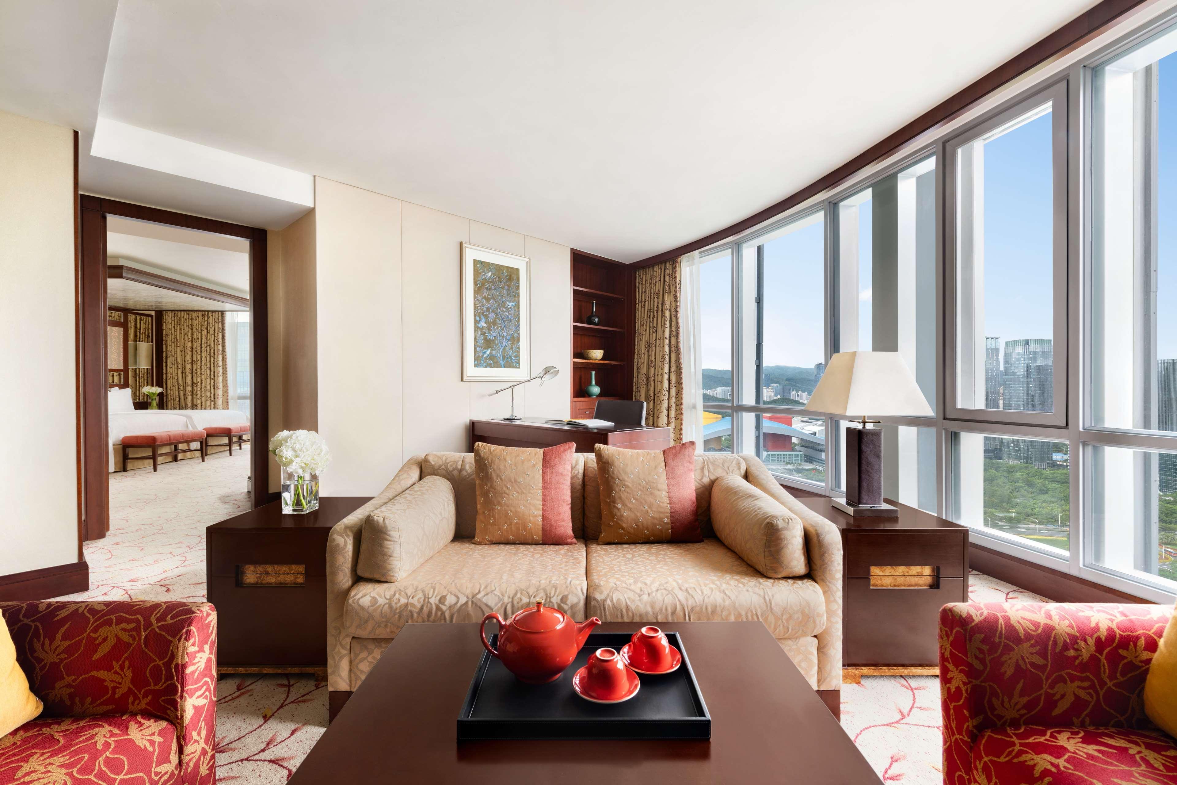 Futian Shangri-La, Shenzhen,Near To Shenzhen Convention&Exhibition Centre, Futian Railway Station Exterior foto